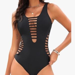 Black Cutout One-Piece Swimsuit